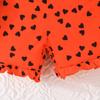 Girls' Heart Print Cami Romper with Matching Bag