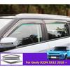 Car Style Door Window Visor Accessories For Geely ICON SX12  + Awning Shelter Shade Sun Rain Deflector Weather Shield Cover
