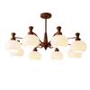 2025 French Mid-Century Luxury Chandelier: Retro American Persimmon Hall Lighting Fixture