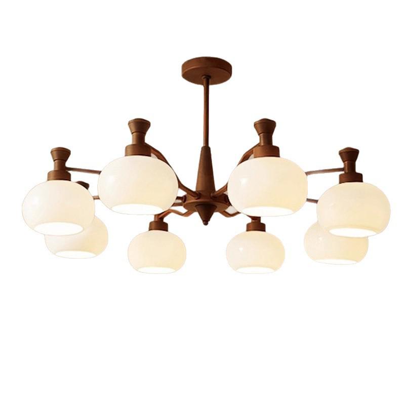 2025 French Mid-Century Luxury Chandelier: Retro American Persimmon Hall Lighting Fixture
