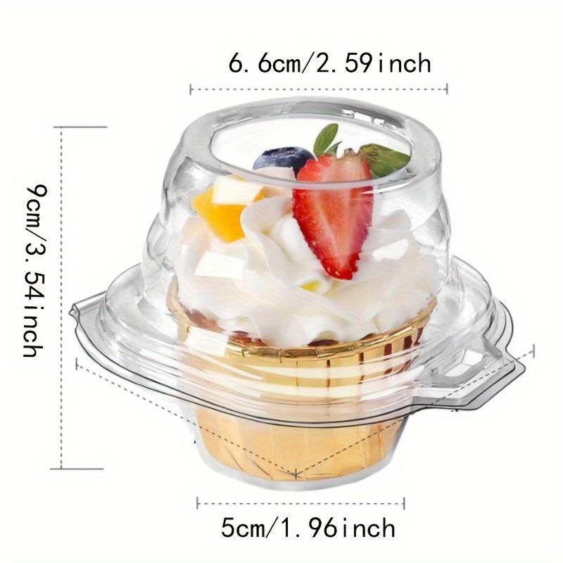 PET Clear Cupcake Containers, Disposable Muffin Boxes, Single Or Double Cupcake Wrappers, Baking Tools, Kitchen Gadgets