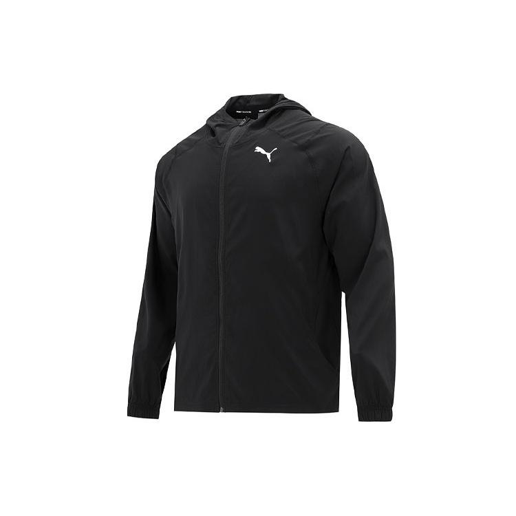 PUMA Logo Printing hooded Solid Color Jacket Black Men s 521532-01 M