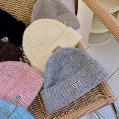 New Wool Hat Women's Autumn and Winter Warm Cold Hat Lengthened Thick Knitted Hat Fashionable Ear Protection Big Head Circumference Shows Small Face