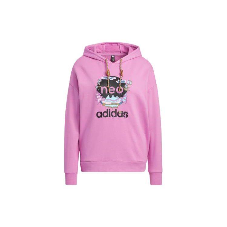 

Adidas Pattern Print Hoodie с длинным рукавом Женские топы Розовый HN2350 L
