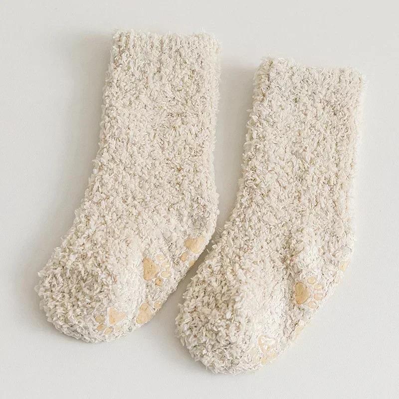 Kids Socks Thick Cold Winter-Socks Super Warm Students Children Snow Sock Baby Christmas Gifts Coral Fleece Non-slip