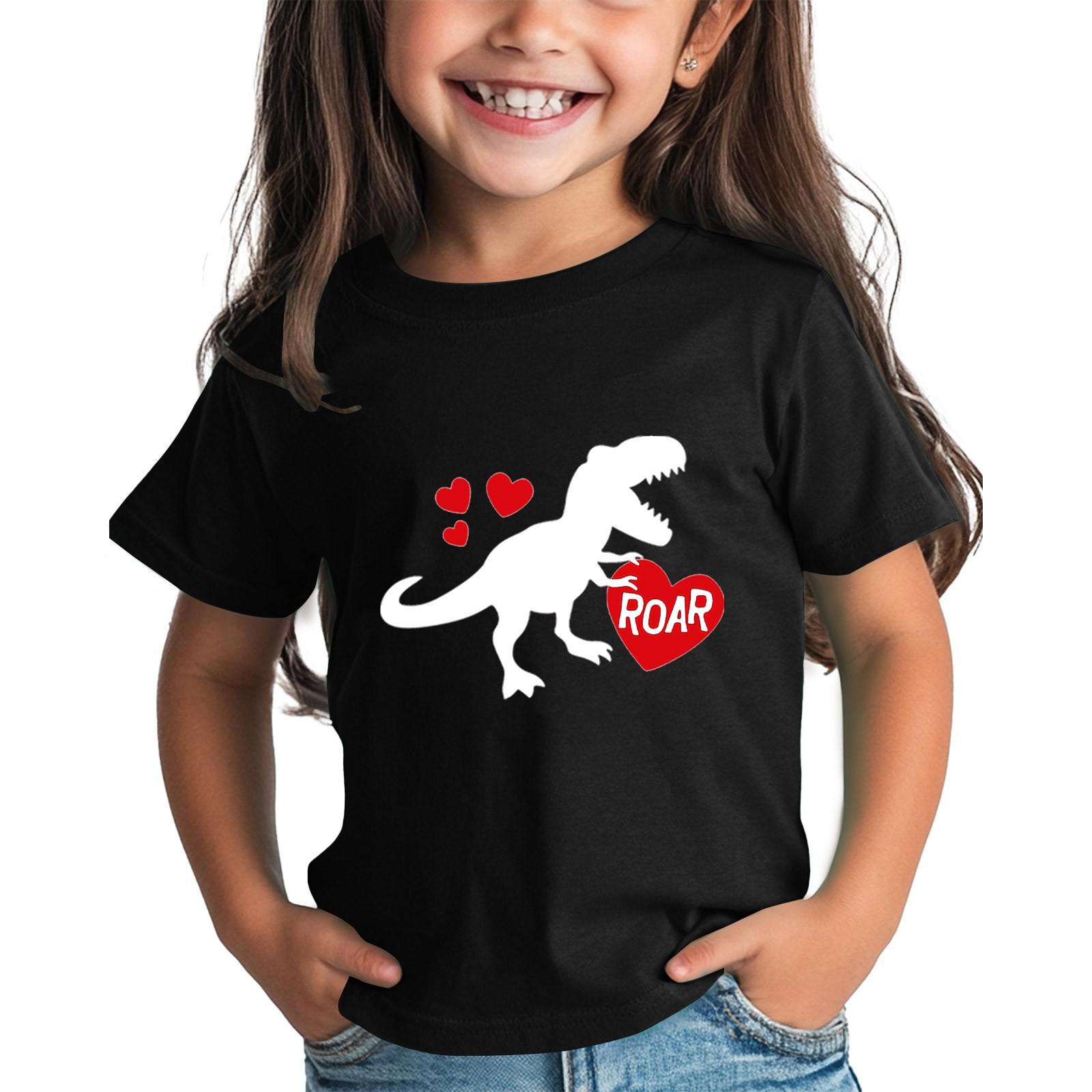 

Рубашка на День святого Валентина для малышей, девочек и мальчиков, милые футболки с сердечками, детские футболки на День святого Валентина 100