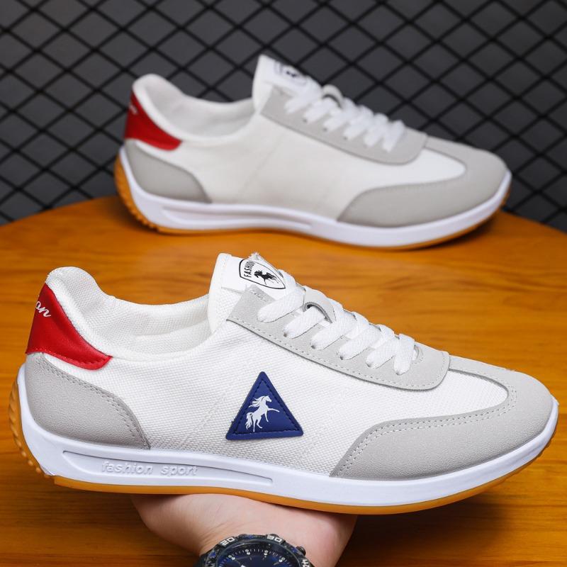 

Breathable mesh men s shoes new soft-soled non-slip little white shoes Para shoes lightweight sports and leisure shoes men 44 белый