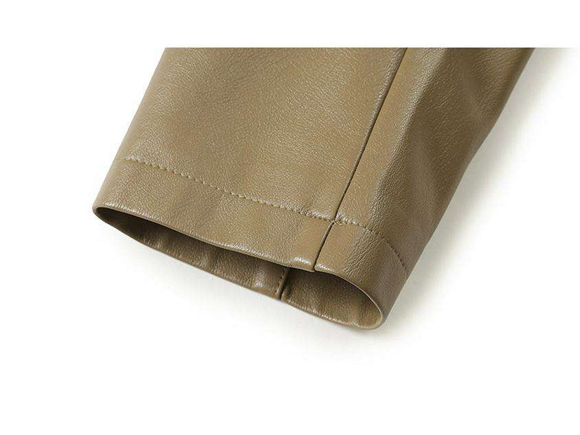 New Spring PU Leather Jacket - Short Style Plus Size Cardigan for Women, Perfect for Middle-Aged Ladies' Fashion In Spring and Autumn