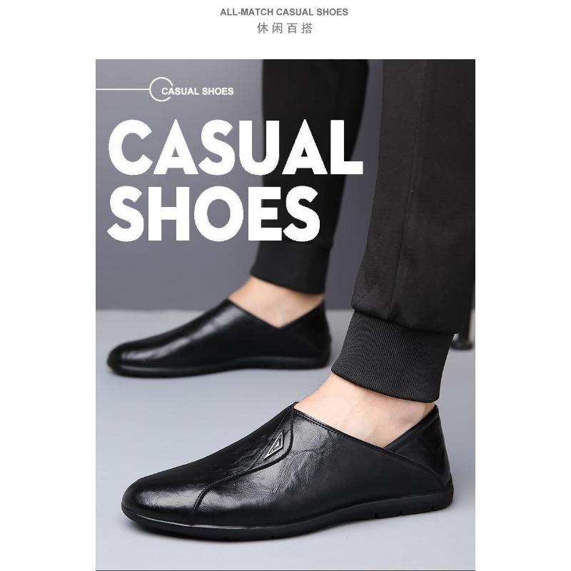 Men Breathable Casual Slip On Soft Sole Solid Color Business Daily Loafers