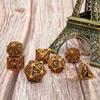 DND Dice Set, Metal Dice, Dungeons and Dragons Dice Gift, Polyhedral Dice Set, Roleplaying Dice, D20 Hollow Polyhedral Dice Set for Dungeons and Drago