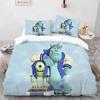 Sada povlečení Monstra s.r.o. Mike Wazowski Sulley Povlak na peřinu s povlaky na polštáře Roztomilý kreslený povlak na přikrývku pro dekoraci ložnice