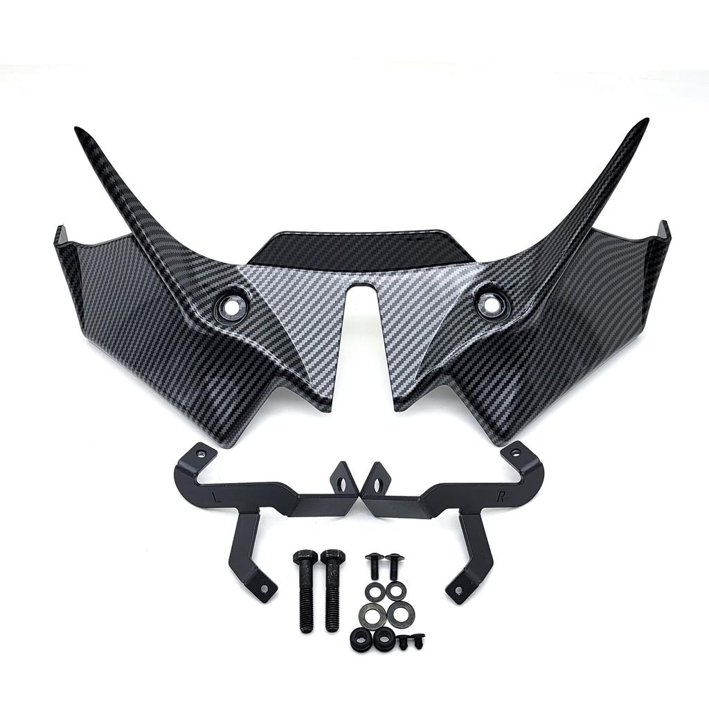 Motorcycle Front Spoiler Fairing Winglet Aerodynamic Wing Cover Trim For Kawasaki Z650 Z 650 z650 2021-2025 23 Spoiler Winglet