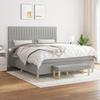 3137325 vidaXL Divan Bed with Mattress Light Grey 160x200cm Fabric