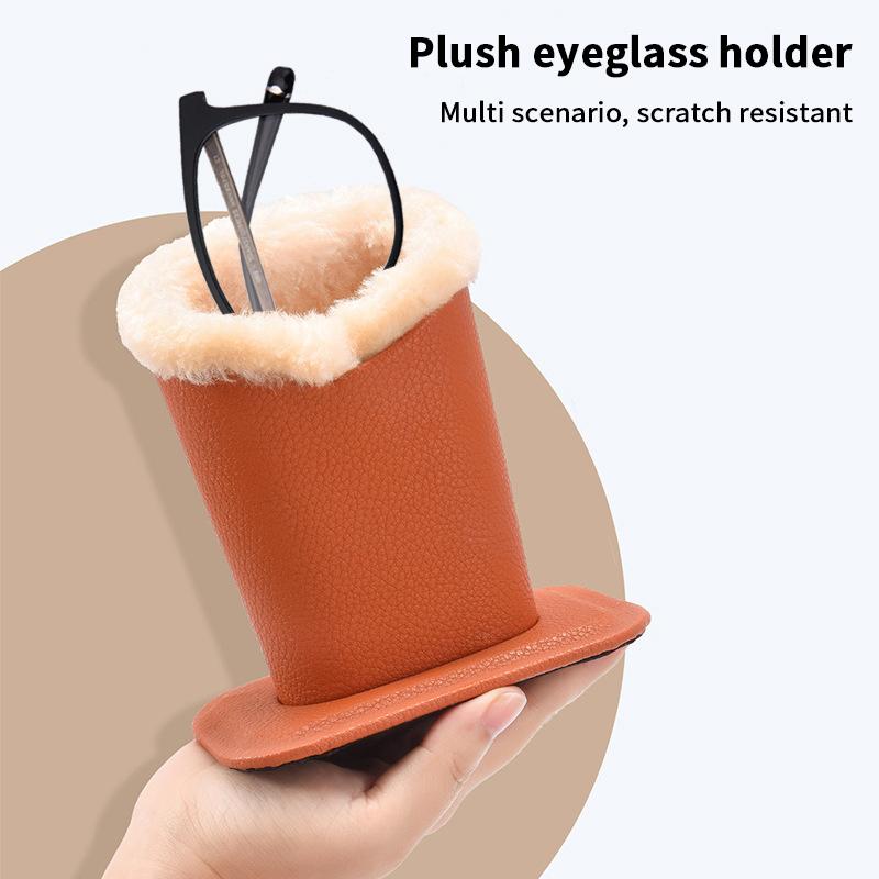 1Pc Winter Plush Eyeglass Holder Eyeglass Stand Display Stands Glass Shelf Sunglass Holder Polyester Cloth Eyeglass Stand