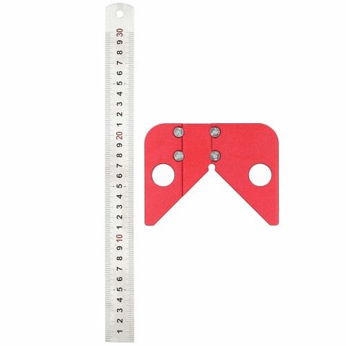 Center Scribe, Center Gauge, Square Center Scribe, Center Square, 45/90 Ruler, 45/90 Right Angle Line Gauge, Woodworking Marking Gauge, Center Find