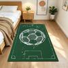 Soccer Field Strategy Sketch Decorative Area Rug Compact Foldable Construction Non-slip Bottom All-season Home Use Elegant Luxury Rug