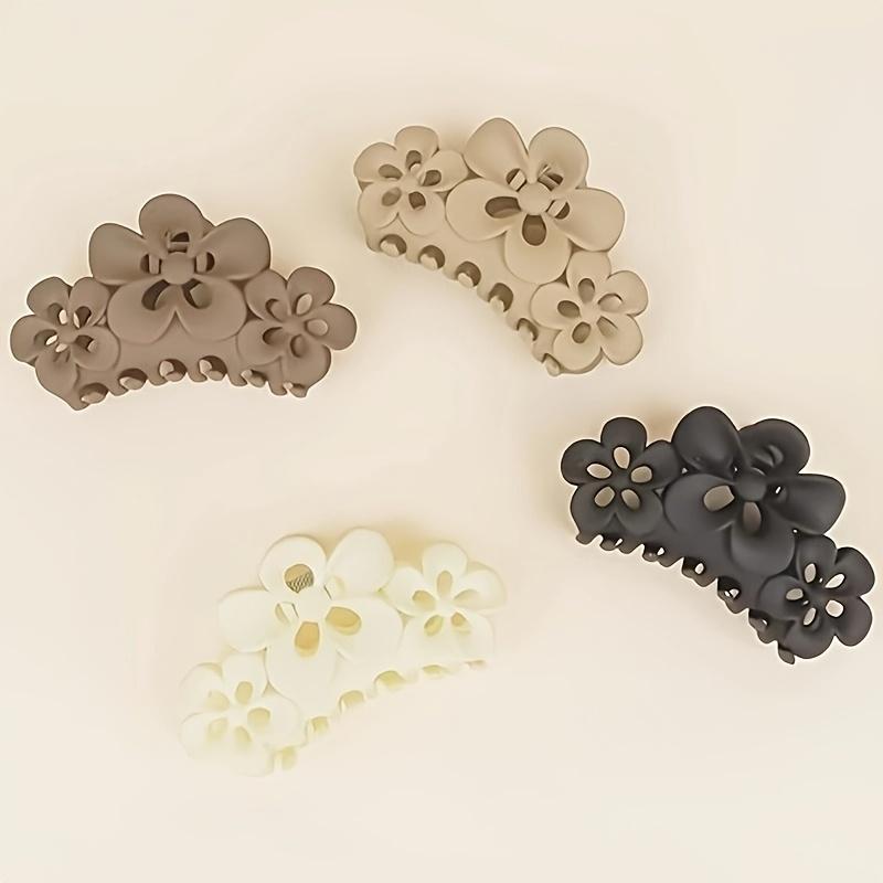 4pcs Retro Floral Hair Clips - Non-Slip, Suitable for Thick and Thin Hair, Hand Wash Only, Floral Hair Accessories | Vintage Hairstyle