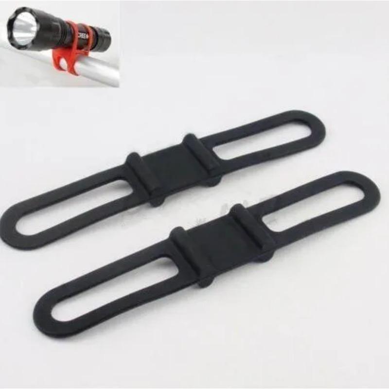 Bicycle Silicone Bandage Bike Silicone Elastic Strap Bandage Light Mount Bicycle Light Flashlight Holder Fit Bicycle Accessories