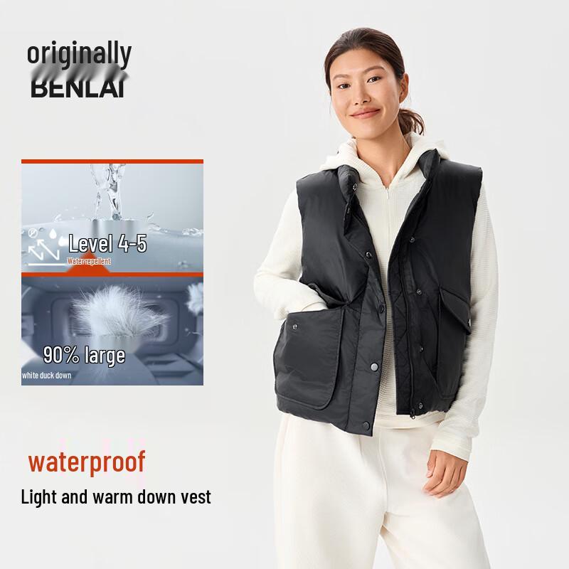 

Женский водоотталкивающий пуховый жилет BENLAI со стойкой L