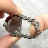 1Pc Mini Watch Creative Ring Quartz Movement Fashion Accessories  Alloy Shell Finger Watch Jewelry Women Ring Gift