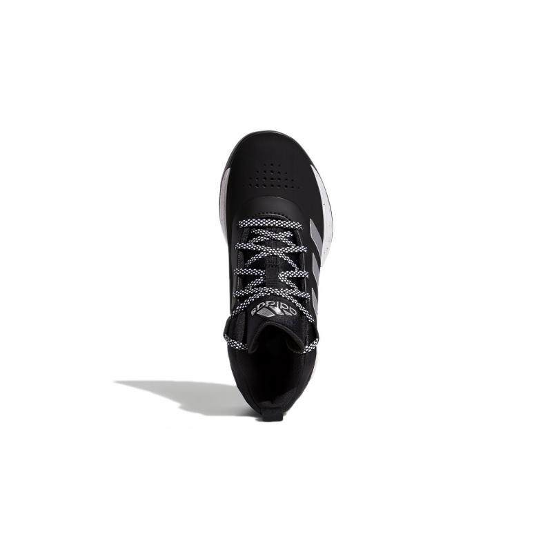 Adidas Cross Em Up 5 K Slip-Resistant Cushioning Wear-Resistant Low-Top Basketball Shoes Black Kids' Sneakers FZ1473