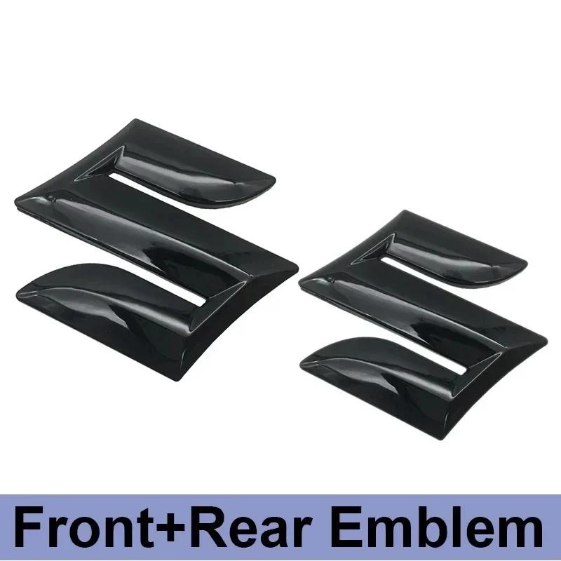 Conjunto de Emblema de Grade Frontal e Adesivo de Emblema de Porta-malas Traseiro em ABS para Suzuki S-Cross, Vitara, Swift, SX4, Alivio - Acessórios de Logo para Carro