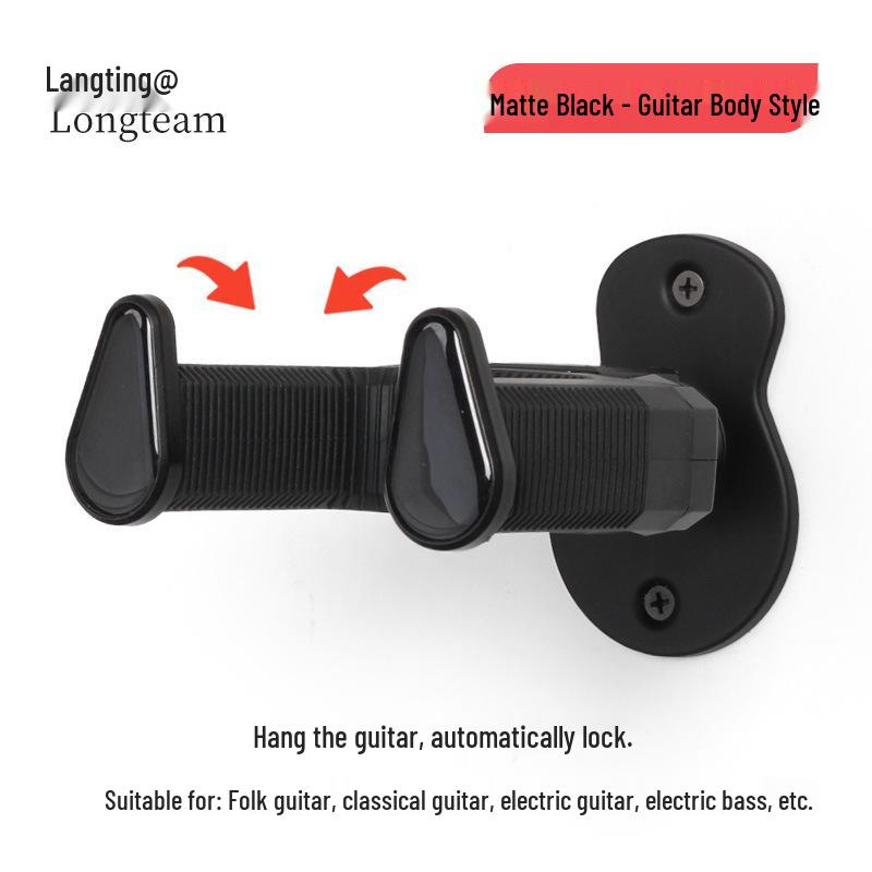 Gravity Lock Wall Mount Classical Guitar Hanger with Self-Locking Iron Base