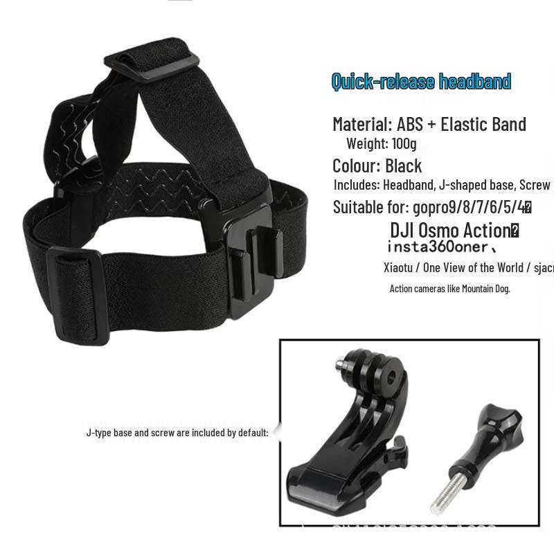 Compatible GoPro13/11 & DJI Action Camera Quick-Release Head Strap for First-Person View