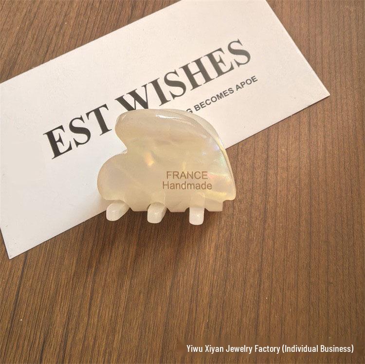 Korean Heart Acetate Claw Hair Clip, Large Size for Simple Bangs, Headwear Jewelry.