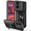 For Motorola Moto G05 4G Case PC+TPU Kickstand Phone Back Cover with Camera Slider