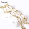 New Trendy 14K Gold Plated Brass Irregular Chains For DIY Jewelry Making Supplies, Handmade Jewelry Craft Findings Accessories