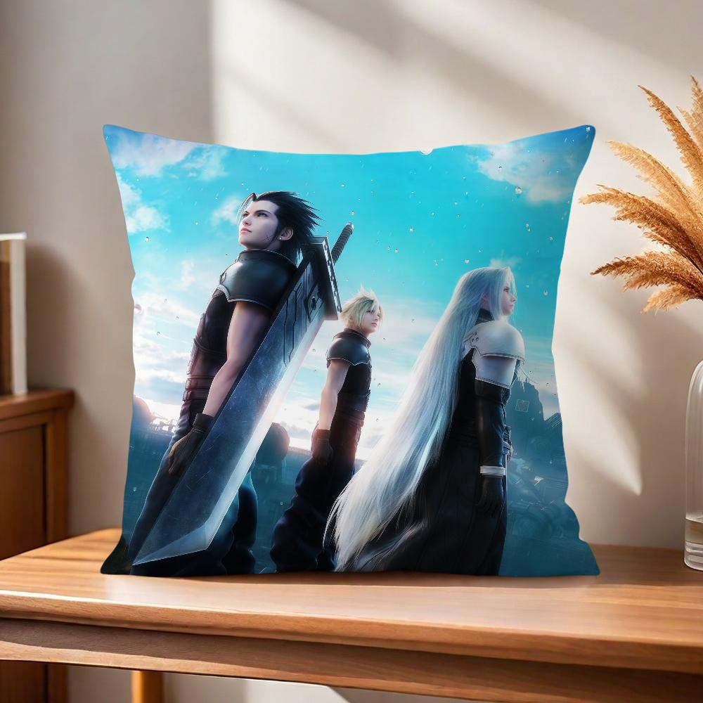 Comfortable soft Pillow Case for Sofa Living Room Home F-Fantasy office Decor Protective Covers Without Final game Pillow-Insert