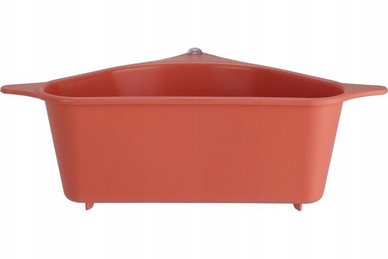 Corner Plastic Colander Strainer With Suction Cups, 27.5x15x8., 1 Piece