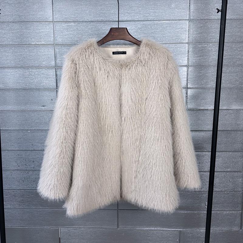 

Korean solid color women s mid length jacket S