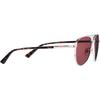 GUCCI Pattern Design Metallic Aviator Sunglasses Unisex Couple Silver