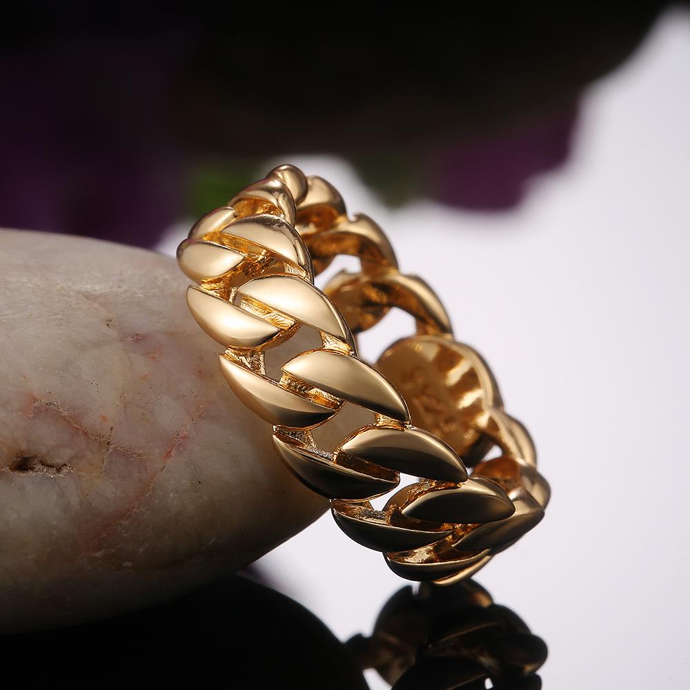 Inel de deget cu design simplu și elegant cu lanț pentru femei/bărbați Stil hiphop rock Inele cu zale de bună calitate Bijuterii la modă Mărimea 7-12