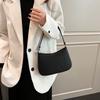 PU Minimalistische Schulter-Mini-Tasche für Damen einfarbig Reißverschluss-Steppung vielseitige Achseltasche hohe Qualität neue Mode