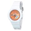 Relógio feminino G-Shock analógico digital sazonal coleção 2023 mostrador laranja quartzo GMA-S2100WS-7A 200M