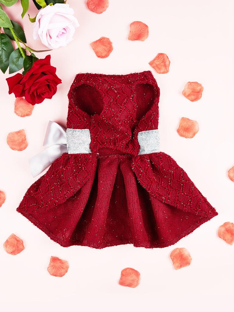 Hund TuTu Kleid für kleine Hunde Kleidung Welpe Premium Prinzessinnenkleid mit Schleife Party Hund Haustier Elegantes Kostüm Bekleidung für Hunde