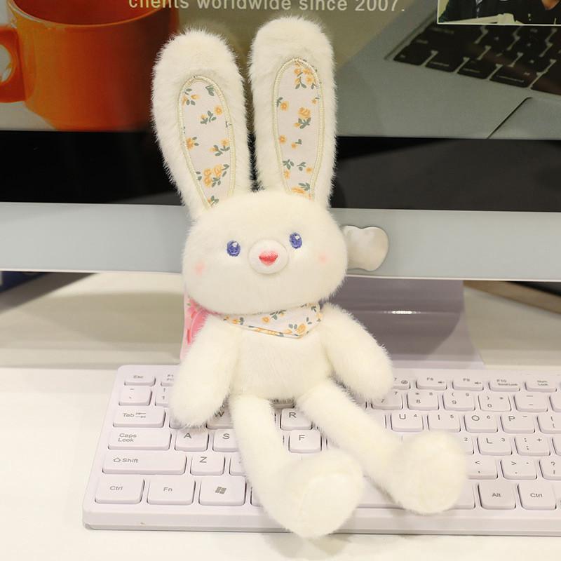 Bunny Lightweight Plush Toy Keyring Cartoon Design Children Collection Doll Gift