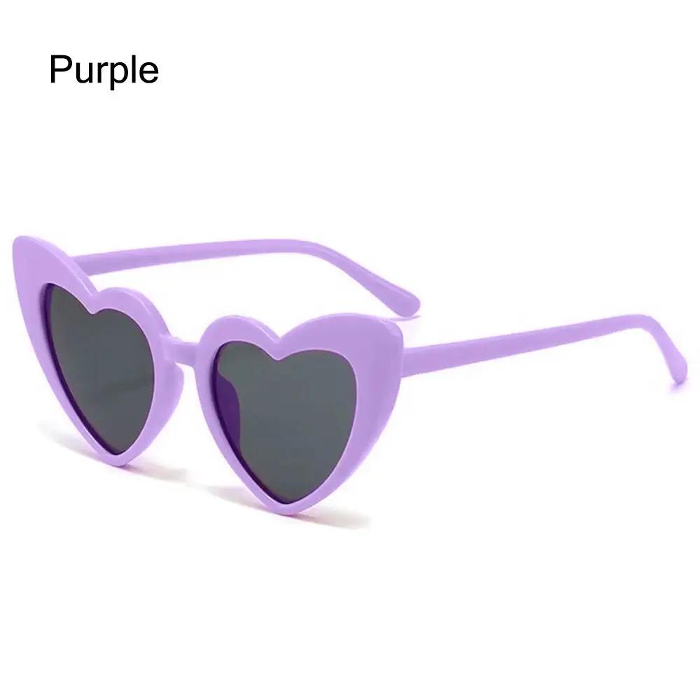 Kids Heart Sunglasses Cartoon Eyewear Vintage Heart-Shaped for Boys Girls 3-9 Years Toddler Sunglasses Outdoor Children Glasses
