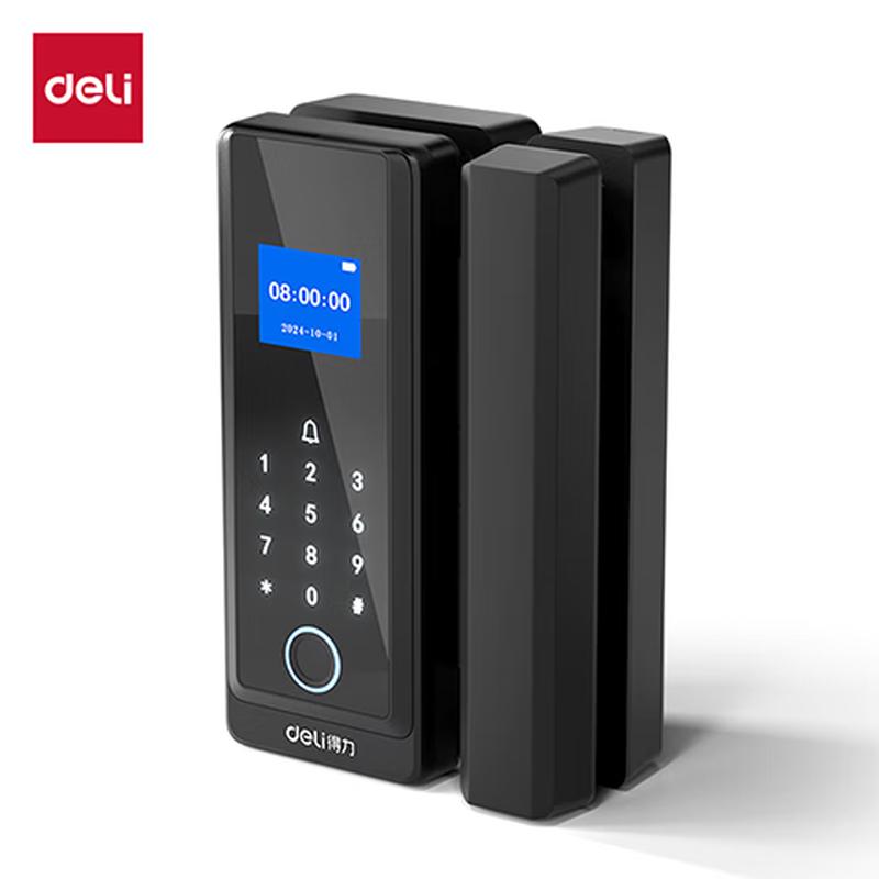 Deli AL210 Smart Fingerprint Attendance Lock for Glass Doors