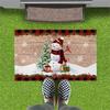 VIKAMA Christmas Decorative Floor Mat, Christmas Snowman Carpet, Indoor and Outdoor Entrance Floor Mat, Festival Home Decoration