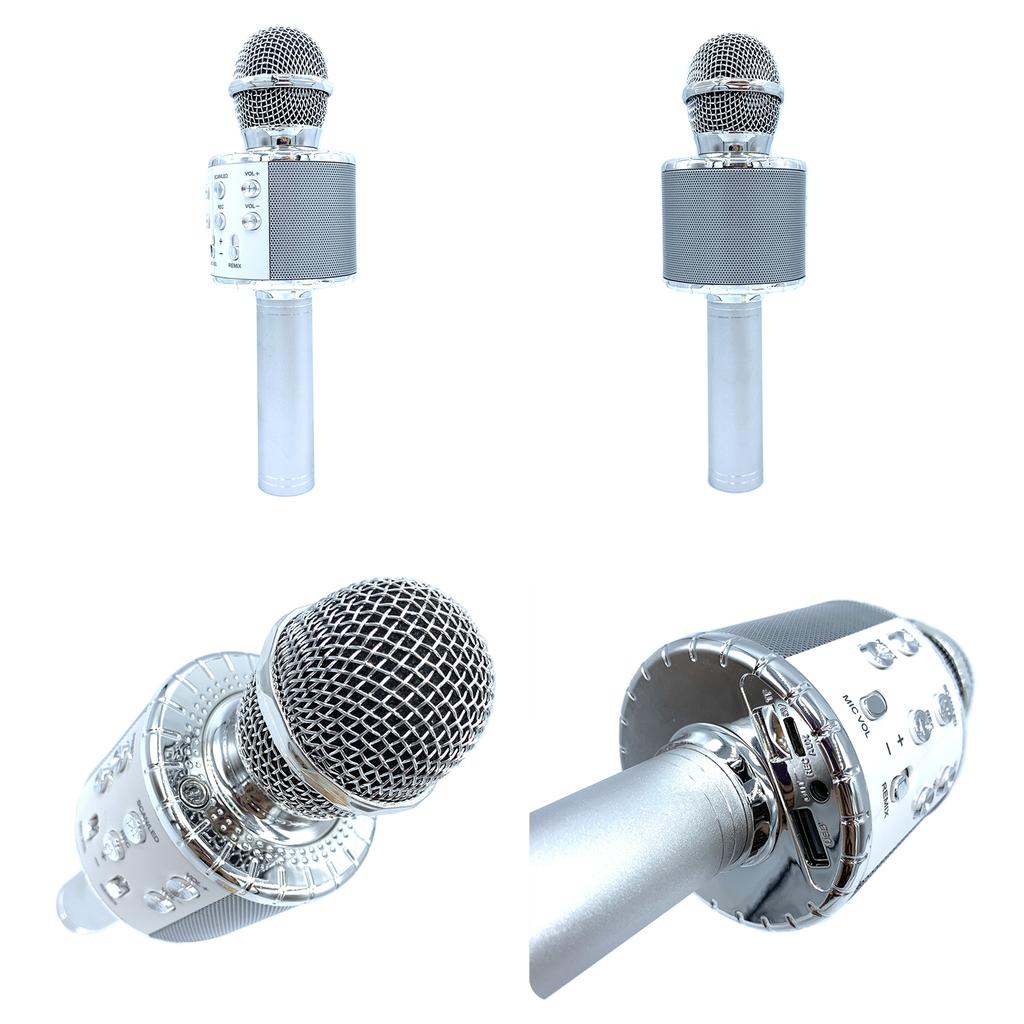 Wireless Microphone for Singing Recording with Colorful LED Lights Handheld BT Microphones Kids Karaoke Microphone Home KTV Player