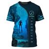 Custom Name 3D Print Diver T Shirts Tops Summer Short Sleeve Casual Scuba Diving Tshirt for Men Clothes Mens Shirts