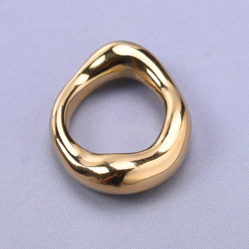 6 Stück/Los Unregelmäßige Geometrische Hohlverbinder Anhänger Edelstahl Charms Für Schmuckherstellung Zubehör Goldfarbe Oval Rund