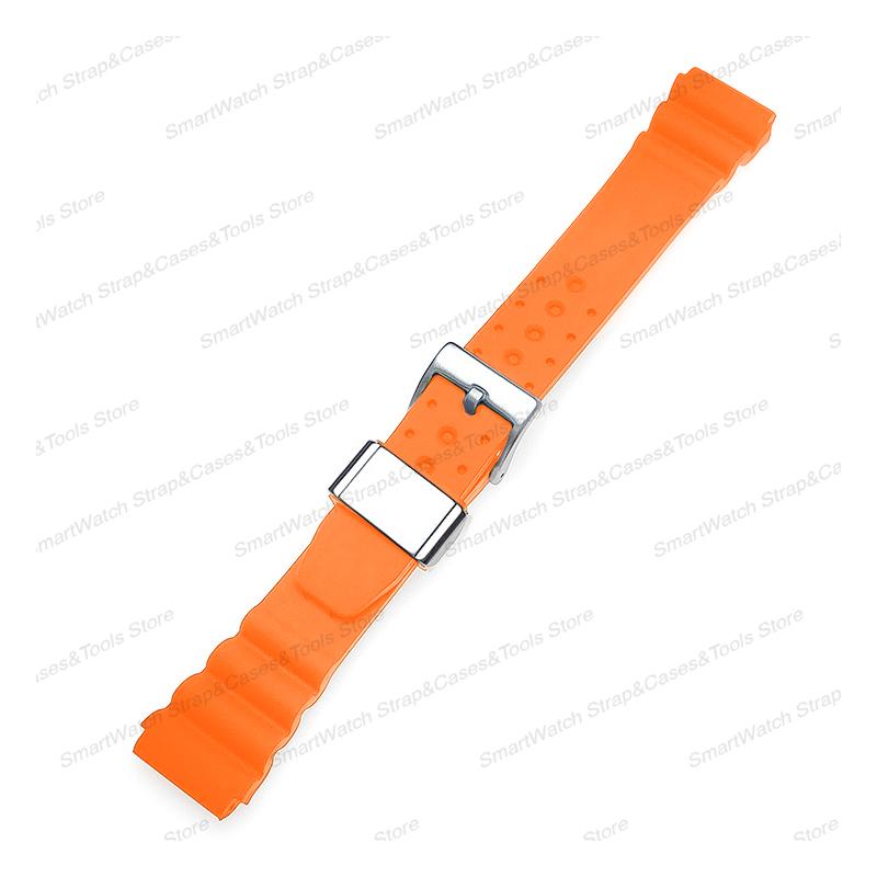Silicone Watch Straps 18mm 20mm 22mm Waterproof Diver Rubber Watchband for Men Sport Replacement Bracelet Belt Watch Accessories