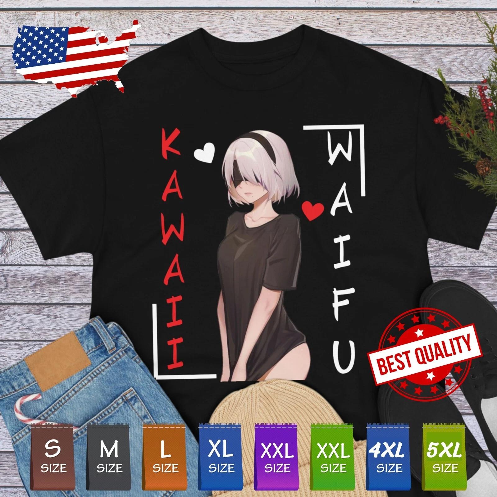 Kawaii Waifu T Shirt Anime Manga Ecchi Graphic print All Sizes Unisex Nier 2b 2XL
