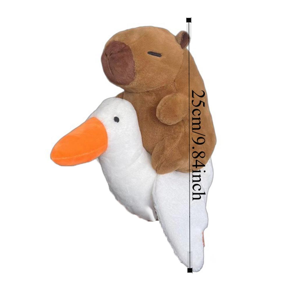 Riding Crocodiles Capybara Anime Fluffty Toy Riding  Goose Capybara Plush Doll  Christmas