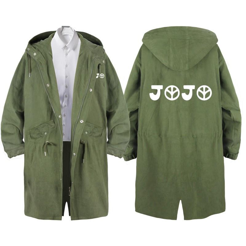 JoJos Bizarre Adventure Anime Hooded Trench